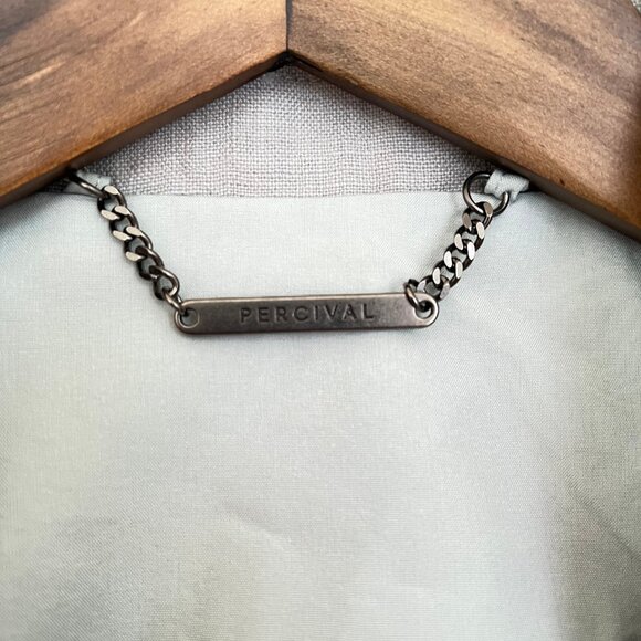 Percival Tailored Linen Jacket in Light Blue - Picture 2 of 8